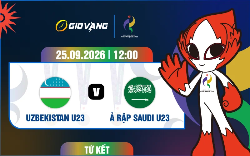 Soi kèo U23 Uzbekistan vs U23 Ả Rập 12h00 ngày 25/9/2026 – ASIAD 2026