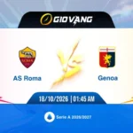Soi kèo AS Roma vs Genoa 01h45 ngày 18/10/2026 – Serie A